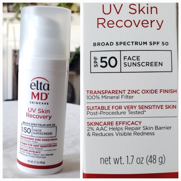 Elta MD Skincare UV Skin Recovery SPF 50 Face Sunscreen Transparent Zinc Oxide - Picture 7 of 9